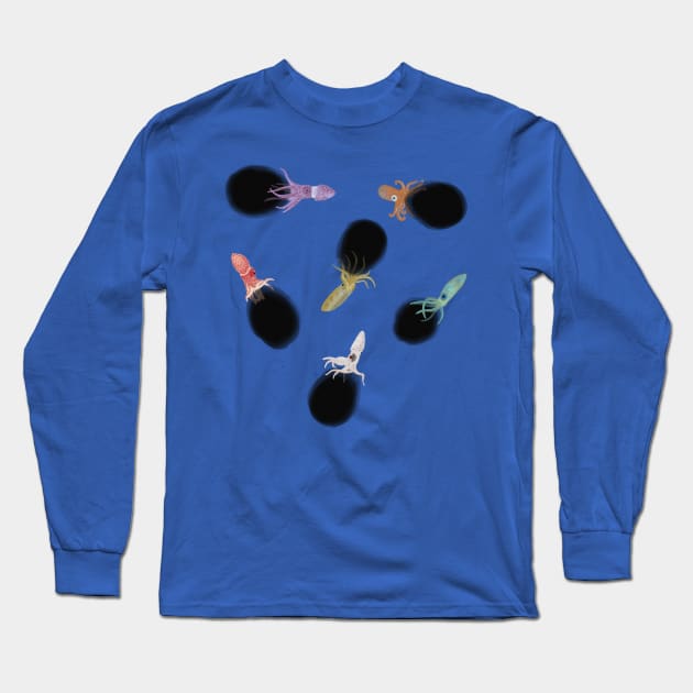 Squid Ink Long Sleeve T-Shirt by ahadden